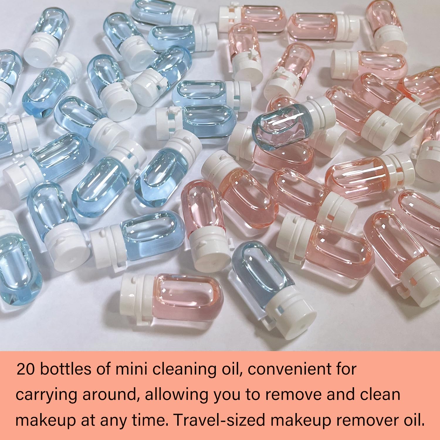 Single-use natural cleansing oil capsules for travel