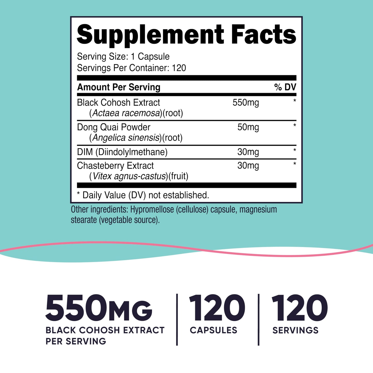 Nutricost hormonal balance supplement label details