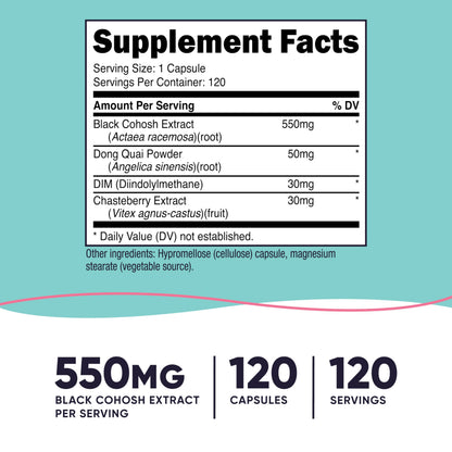 Nutricost hormonal balance supplement label details