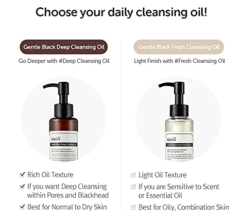 Dear Klairs Gentle Black Fresh Cleansing Oil full set