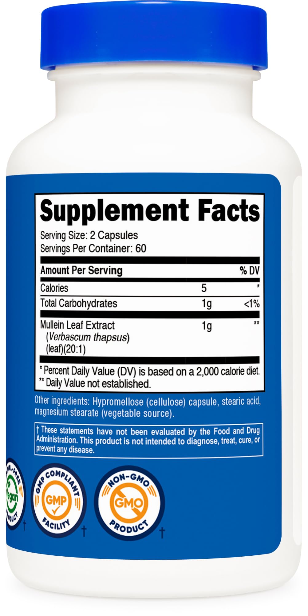 Authentic Nutricost Mullein Leaf respiratory support supplement
