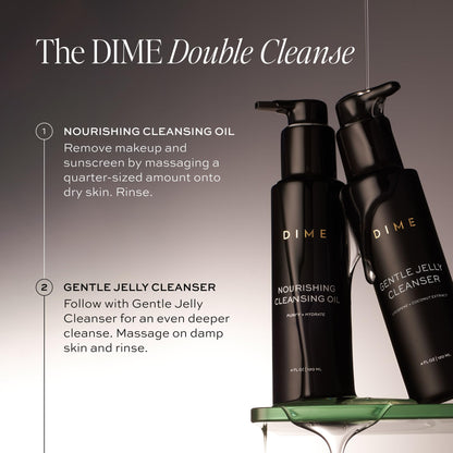 Authentic DIME Beauty cleansing oil 4 Fluid Ounce bottle side view