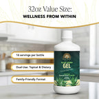Real Aloe Vera Gel pure liquid texture in glass