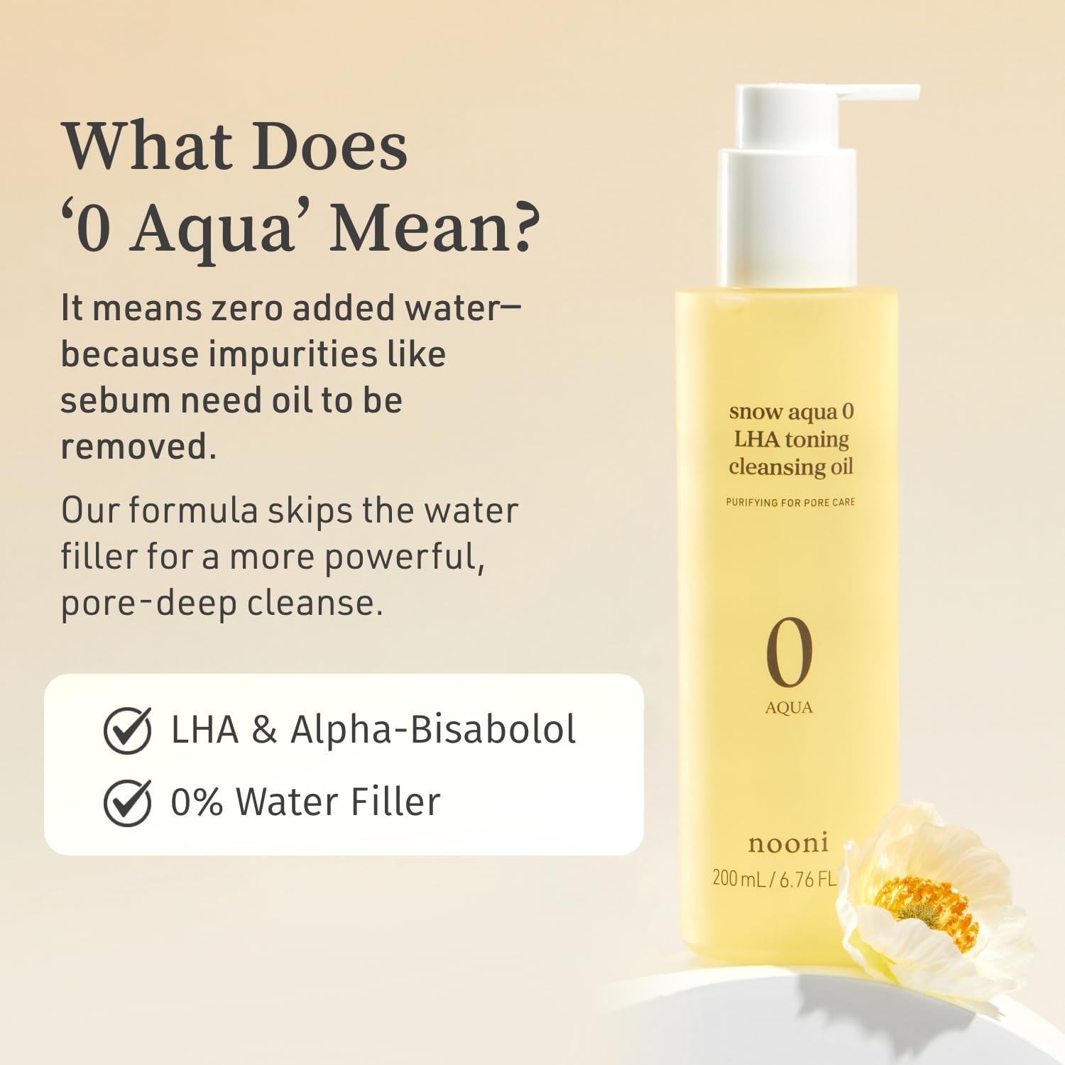 Nooni Snow Aqua Ginseng Deep Cleansing Oil product branding and logo