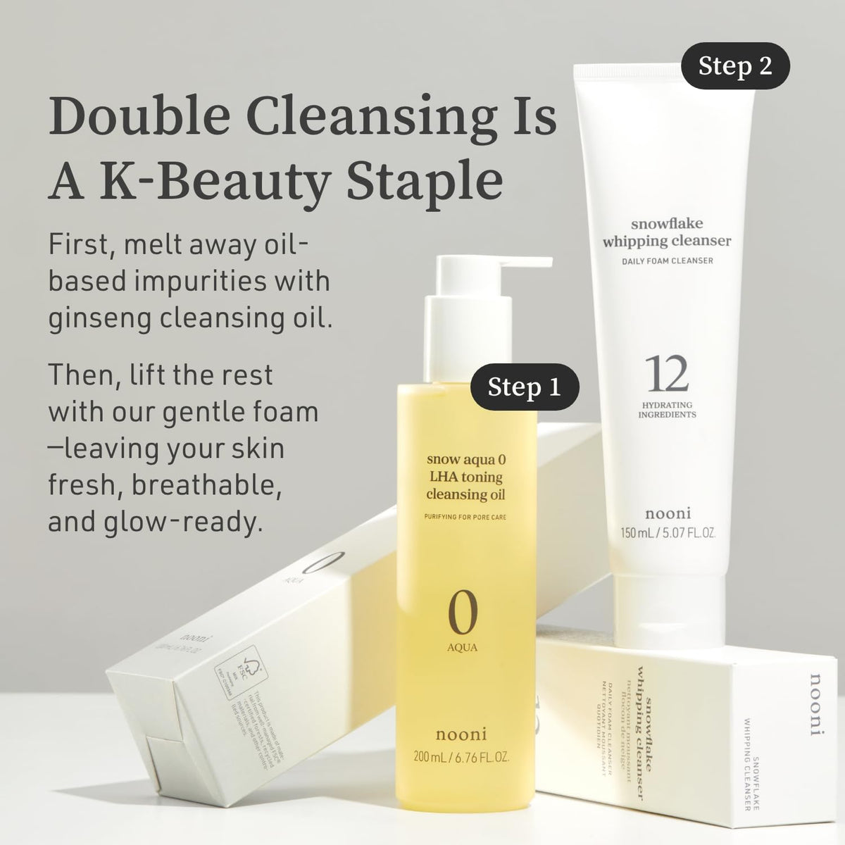 Nooni Snow Aqua 0 Ginseng Deep Cleansing Oil box packaging