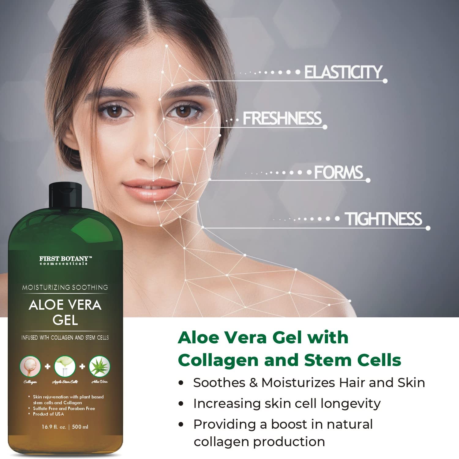 First Botany skincare gel for face and body 16.9 fluid ounces