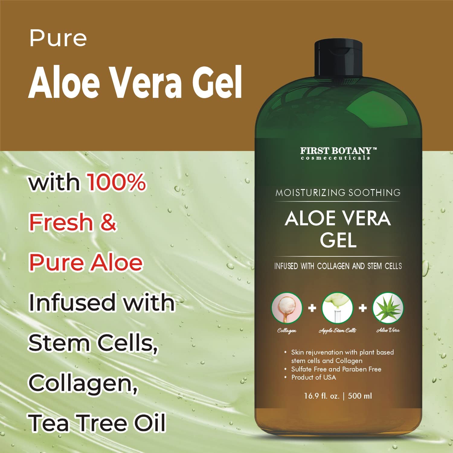 Authentic First Botany USA imported aloe vera gel