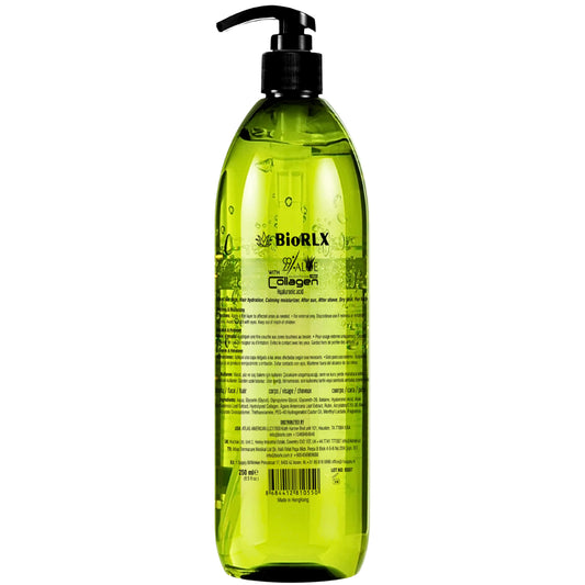 BioRLX 99 percent Aloe Vera Gel pump bottle packaging