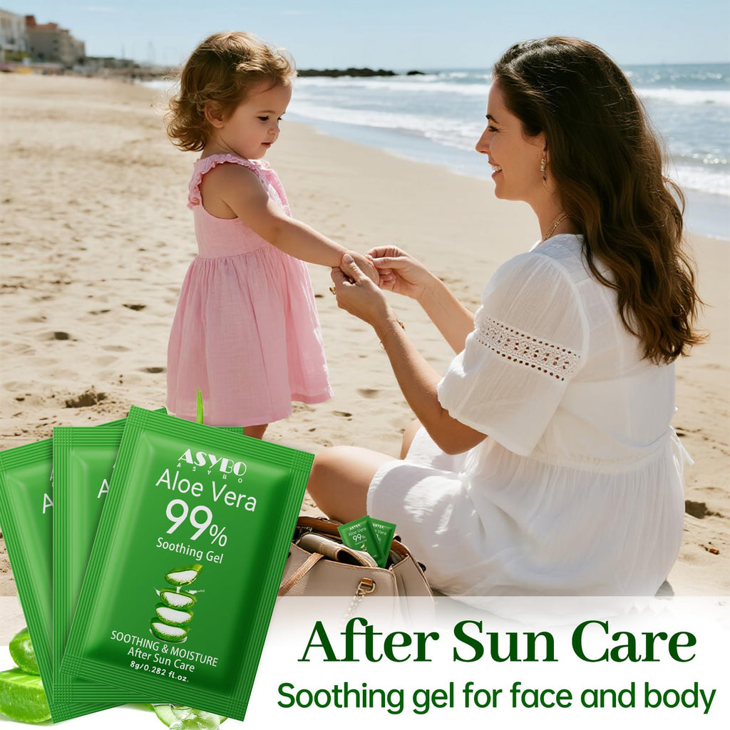 Asybo pure aloe vera gel application on skin demonstration