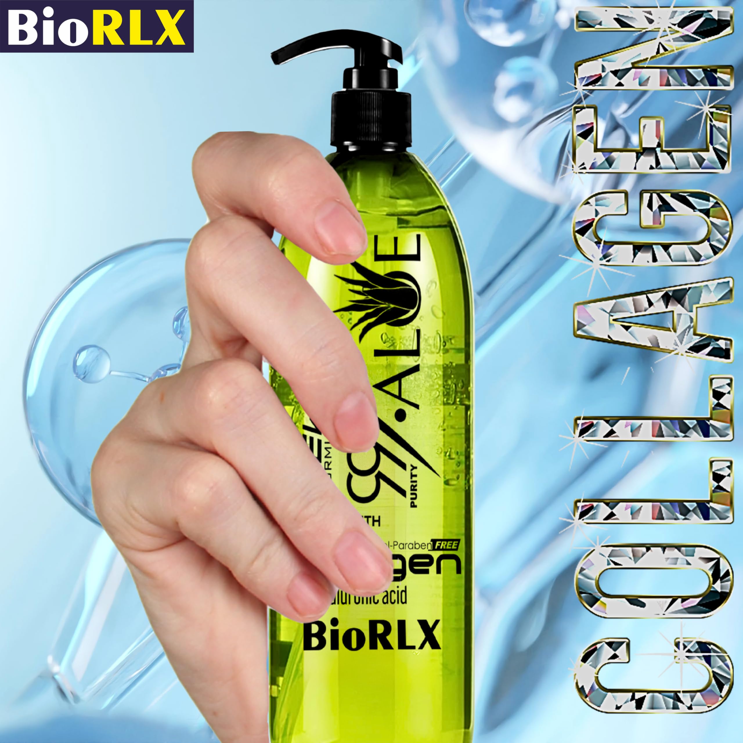 BioRLX Aloe Vera Gel used for after sun relief on skin
