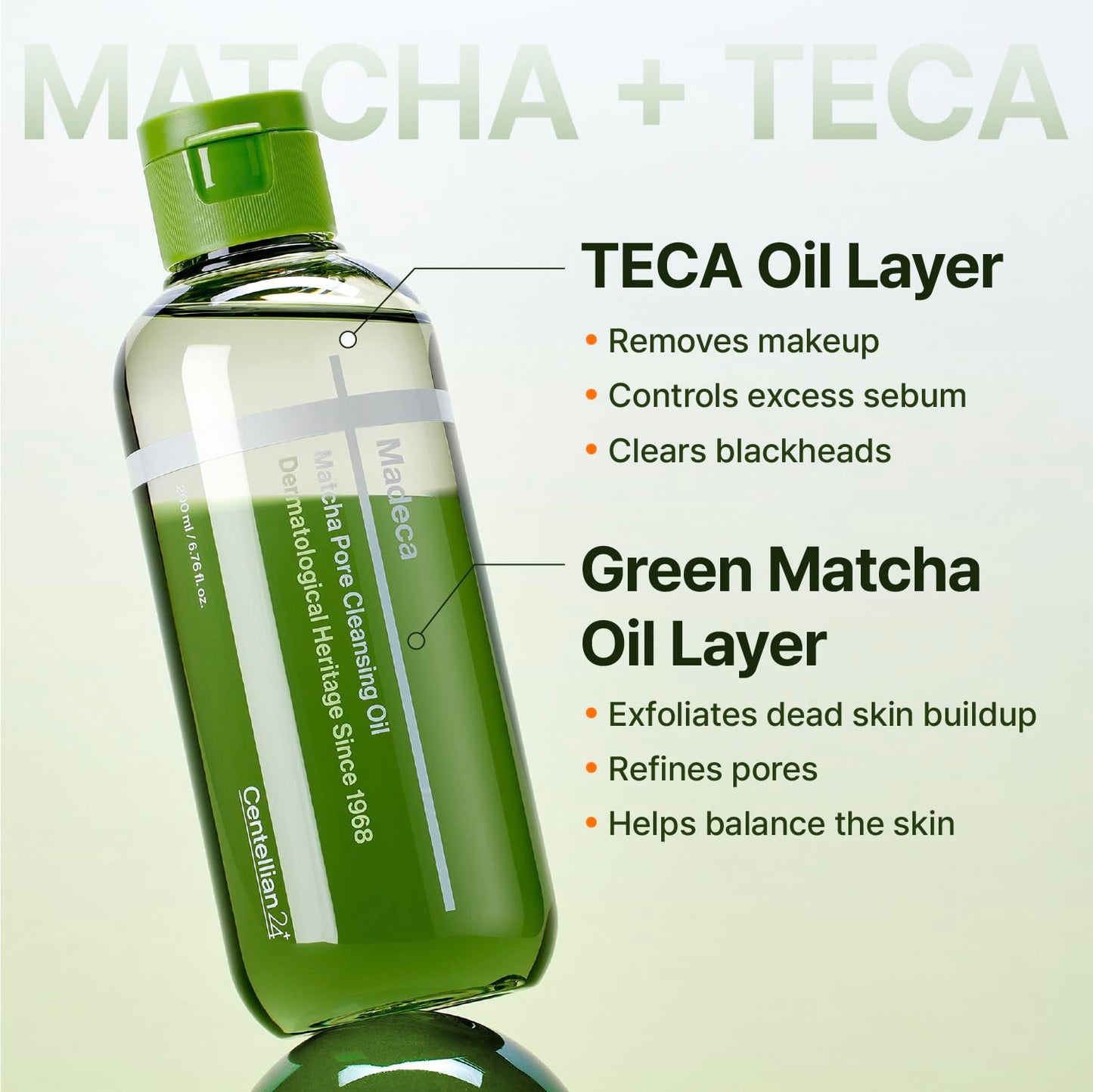 Application of Centellian 24 oil cleanser on skin