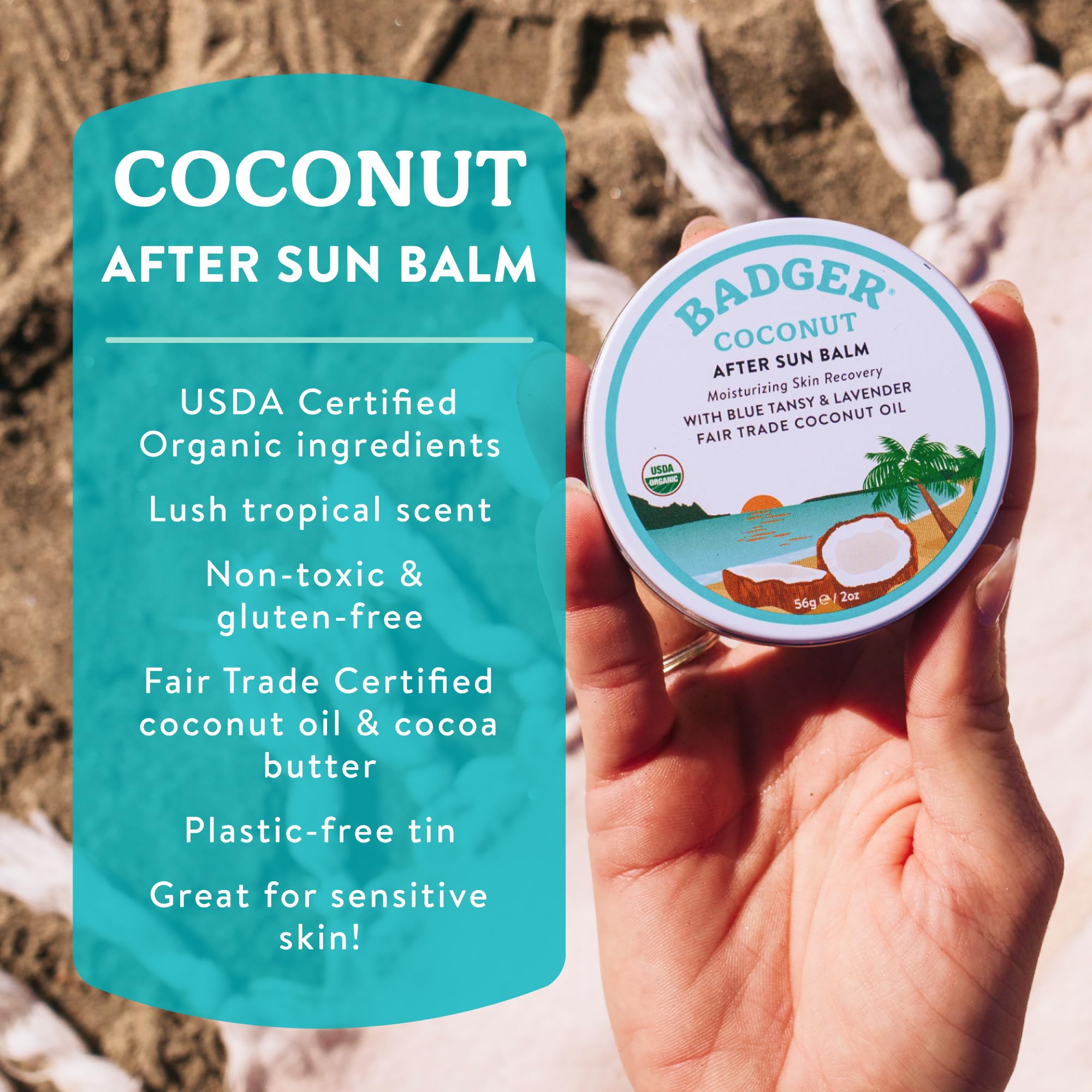 Badger organic after sun moisturizer texture close up