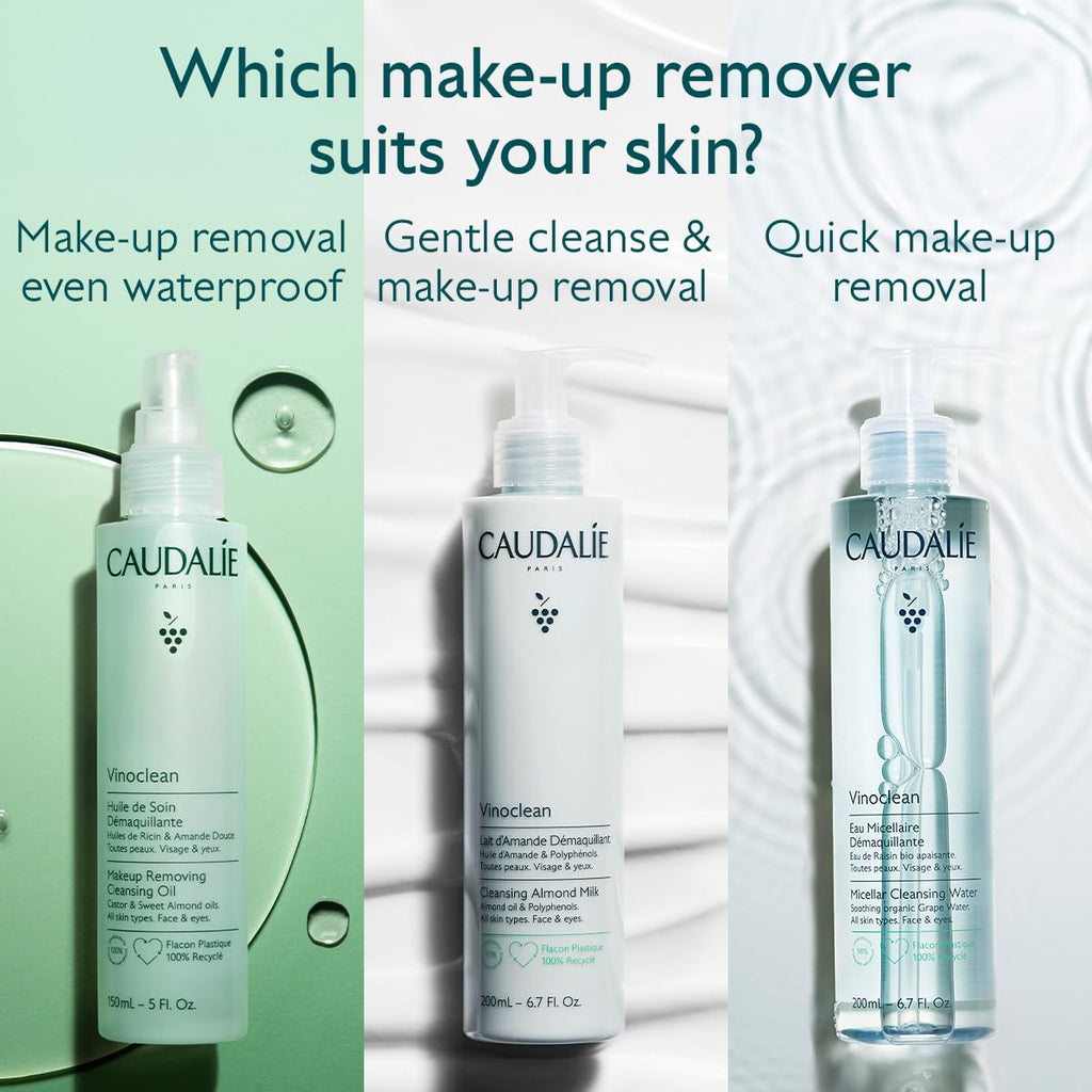 Caudalie Vinoclean makeup remover close up on logo