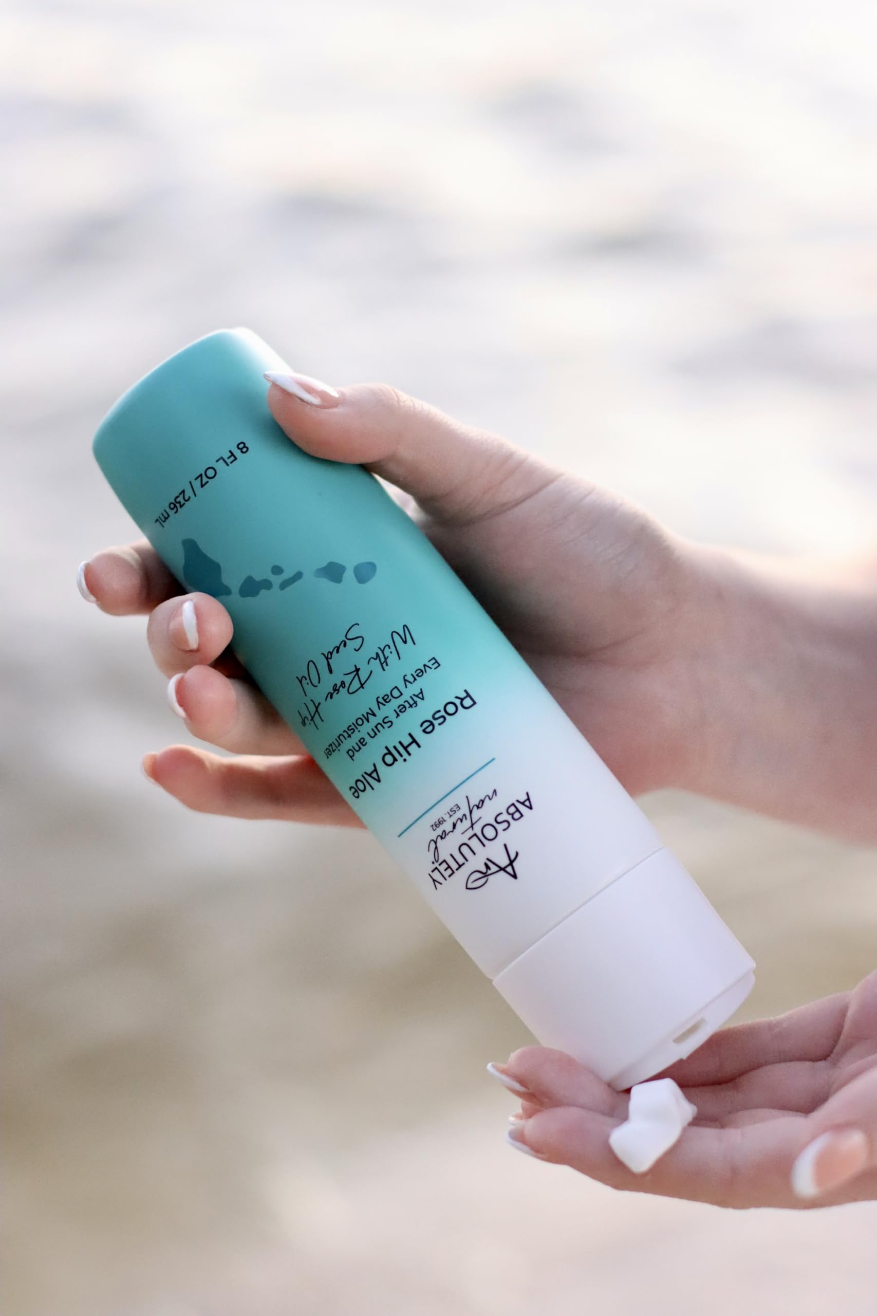 Close up of Absolutely Natural lotion ingredients label