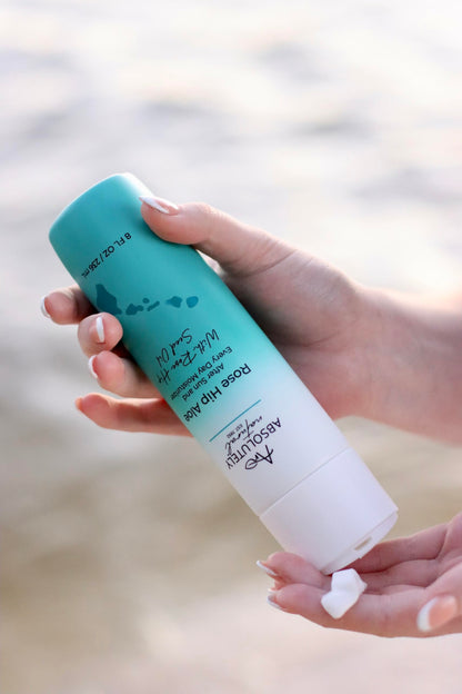 Close up of Absolutely Natural lotion ingredients label