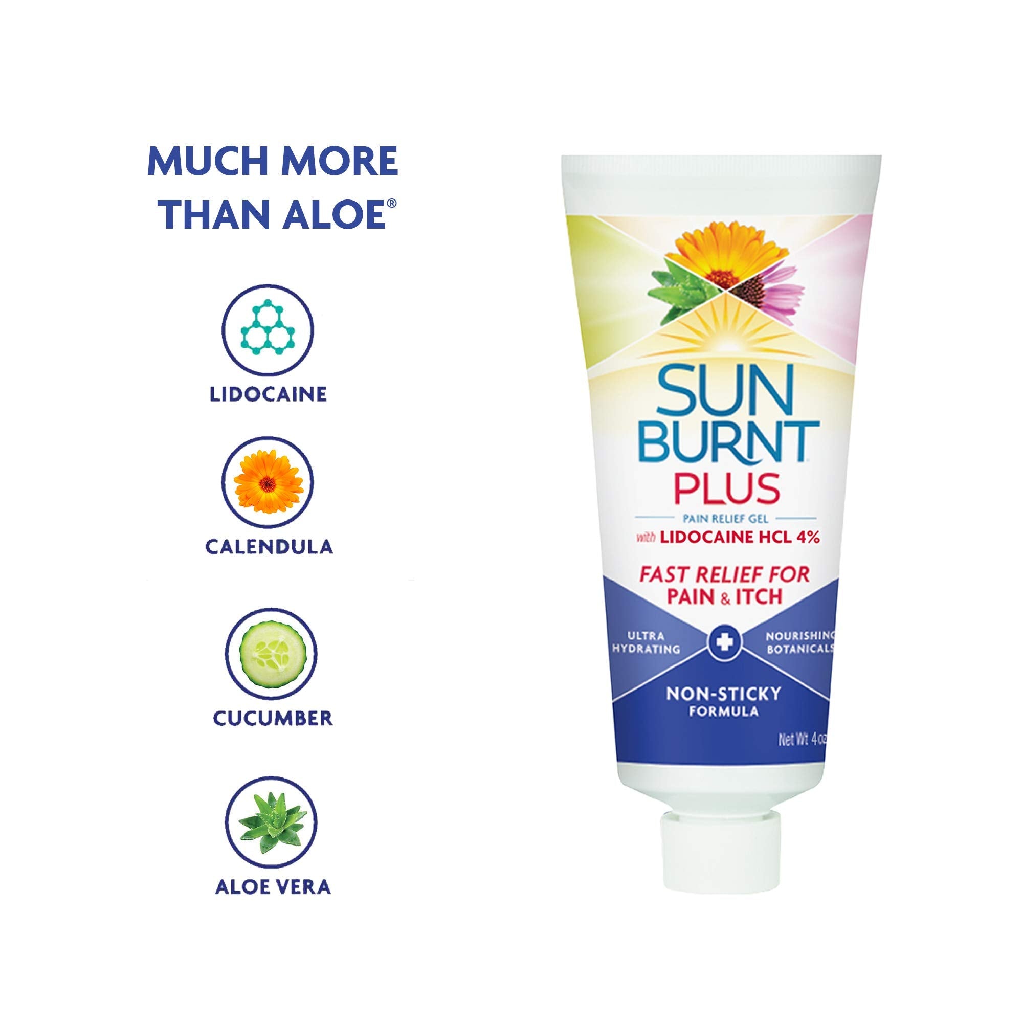 Applying Sunburnt Plus cooling aloe gel on hand
