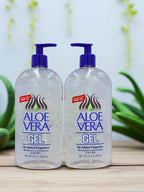 Generic pure aloe vera gel texture and clear consistency display