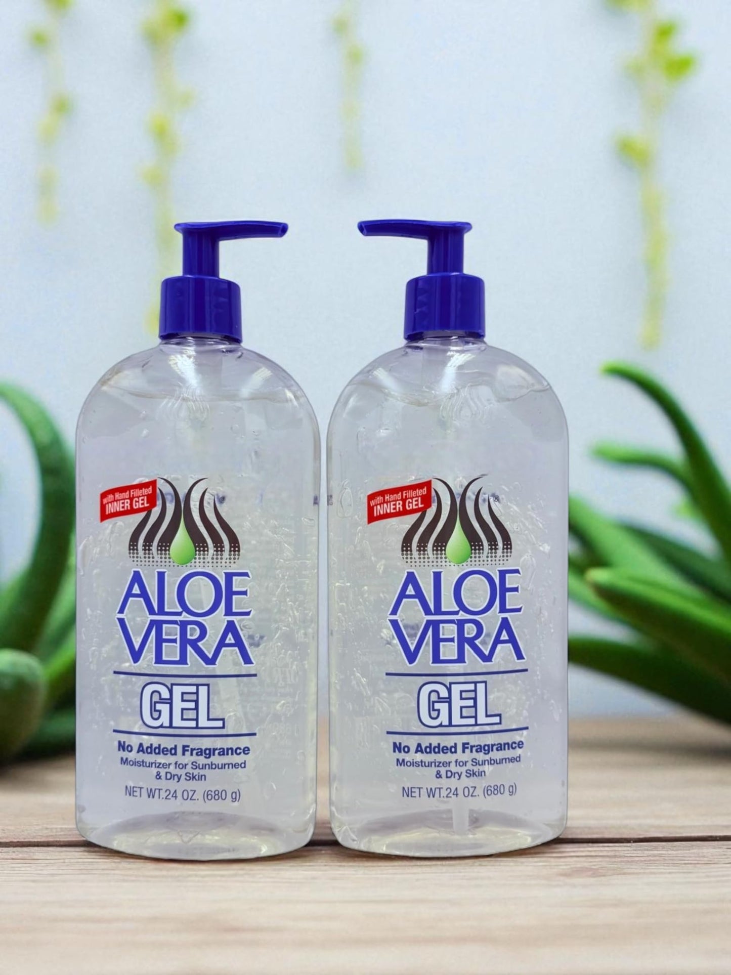 Generic aloe vera gel pack of two bottles