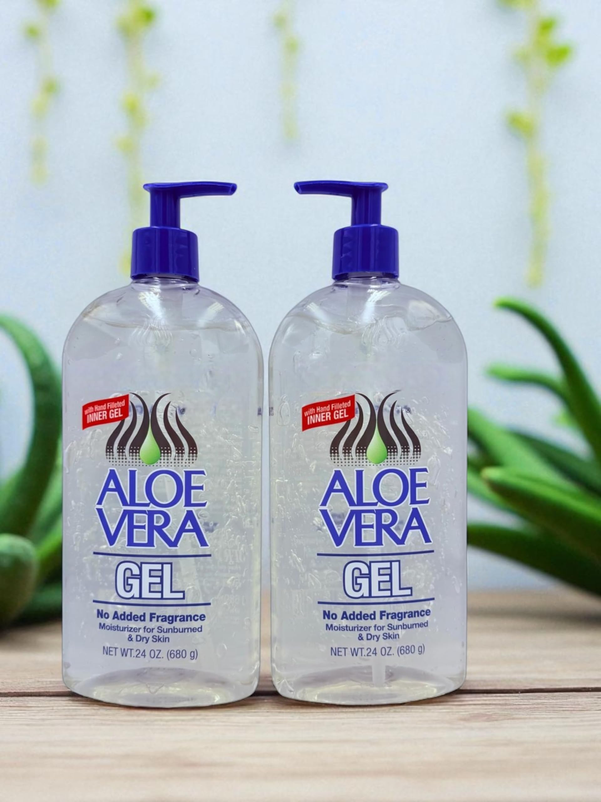 Generic aloe vera gel pack of two bottles