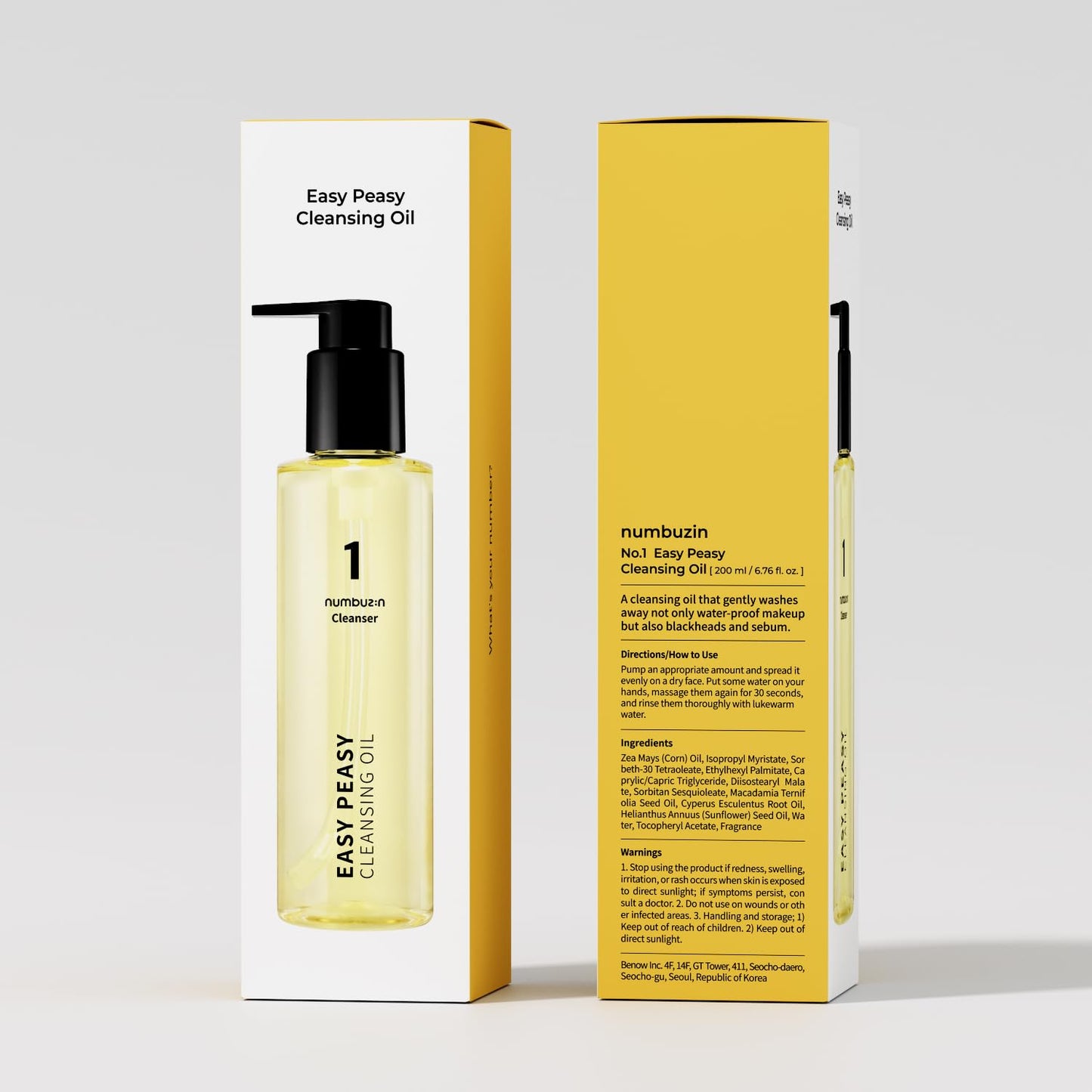 Numbuzin Number One Easy Peasy Cleansing Oil skincare routine step