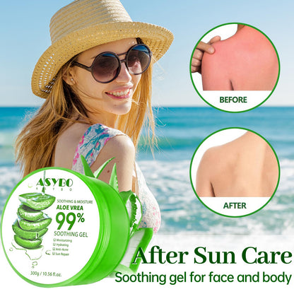 Asybo natural aloe vera gel texture for hair and skin