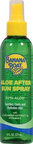 Banana Boat Aloe After Sun Spray with cucumber and vitamin E label