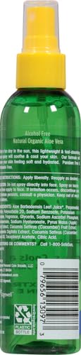 Back label of Banana Boat Aloe After Sun Spray showing ingredients