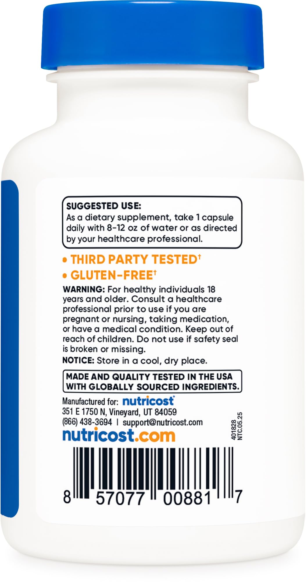 Ninety vegetarian capsules container of authentic premium antioxidants for digital screen strain.