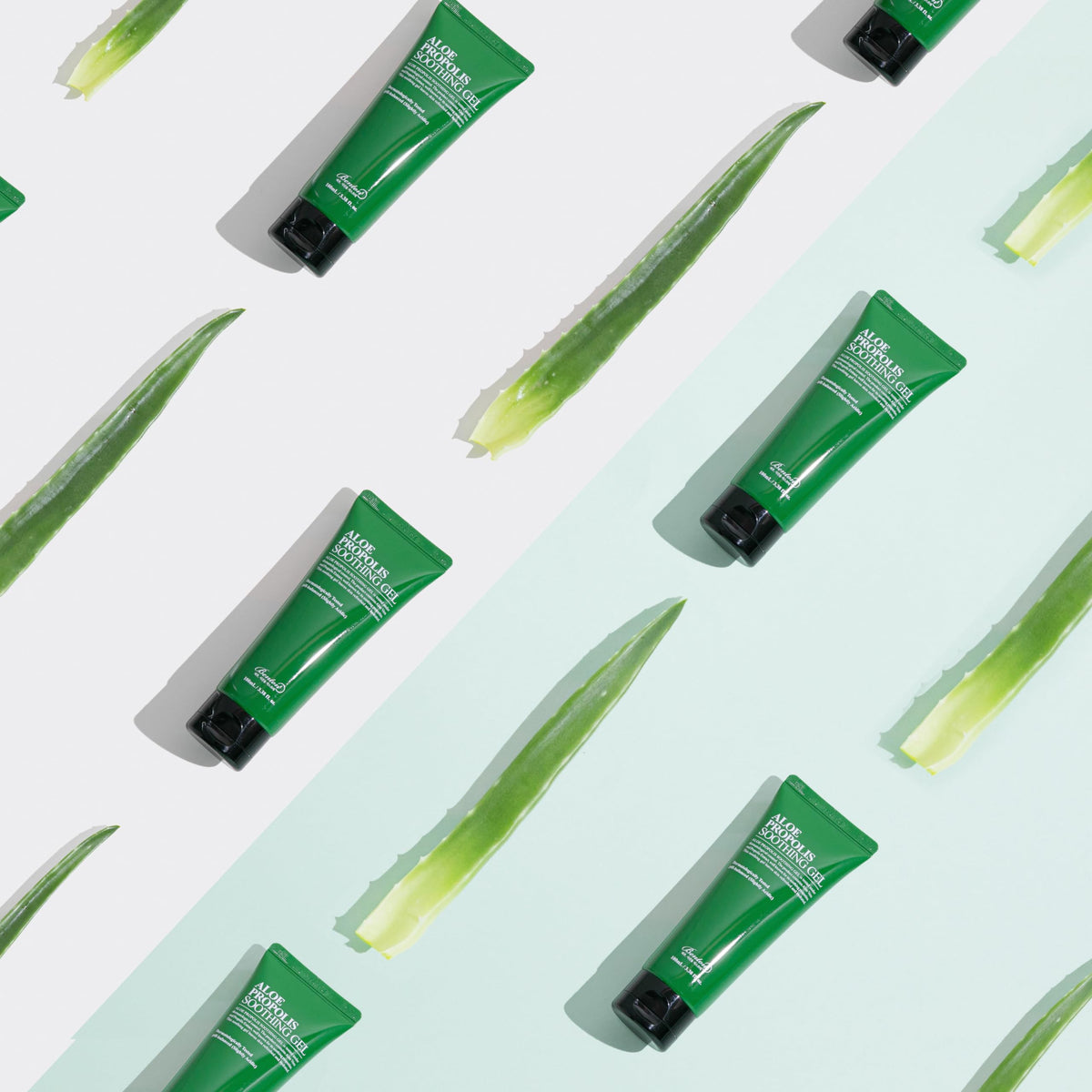 Benton Aloe Propolis Soothing Gel application demonstration on face