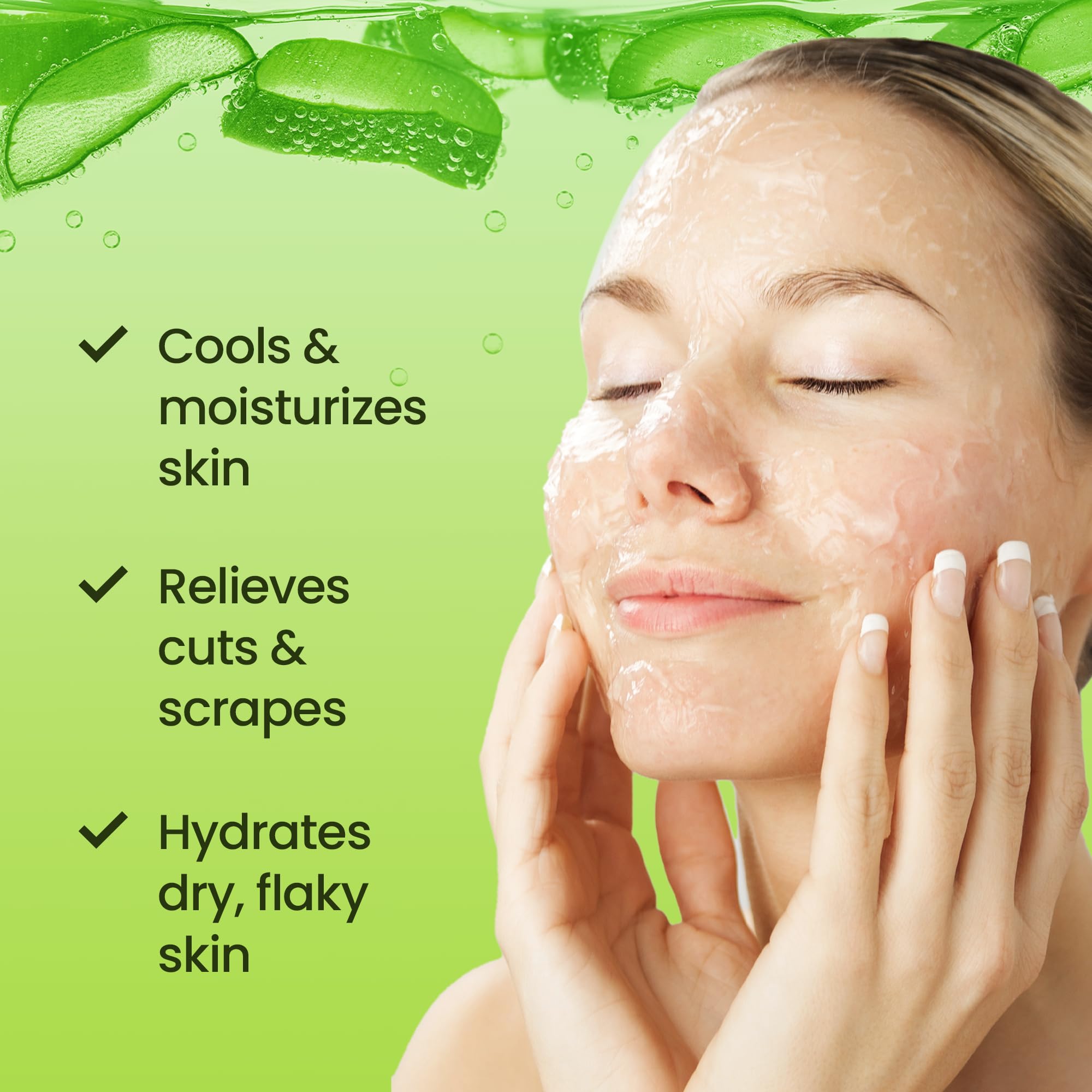 Texture demonstration of Honeyskin cooling aloe vera moisturizer