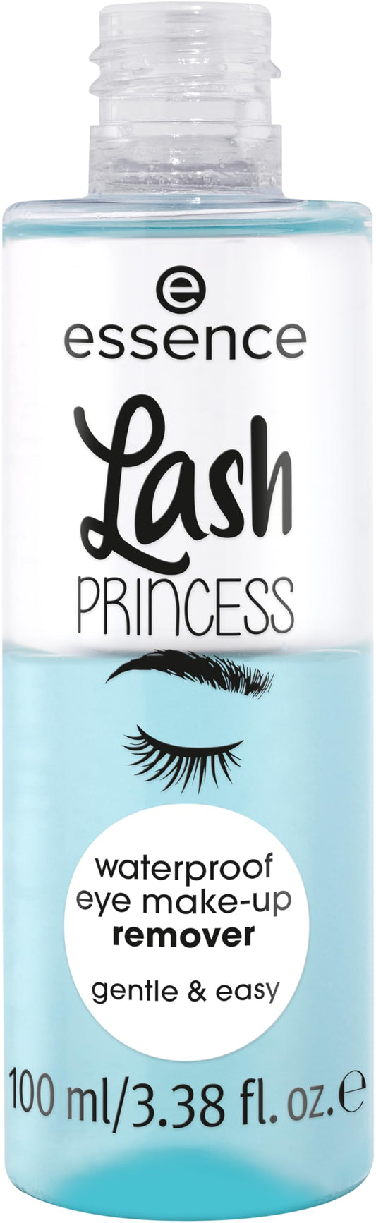 Close up of Essence Lash Princess 2-phase makeup remover liquid