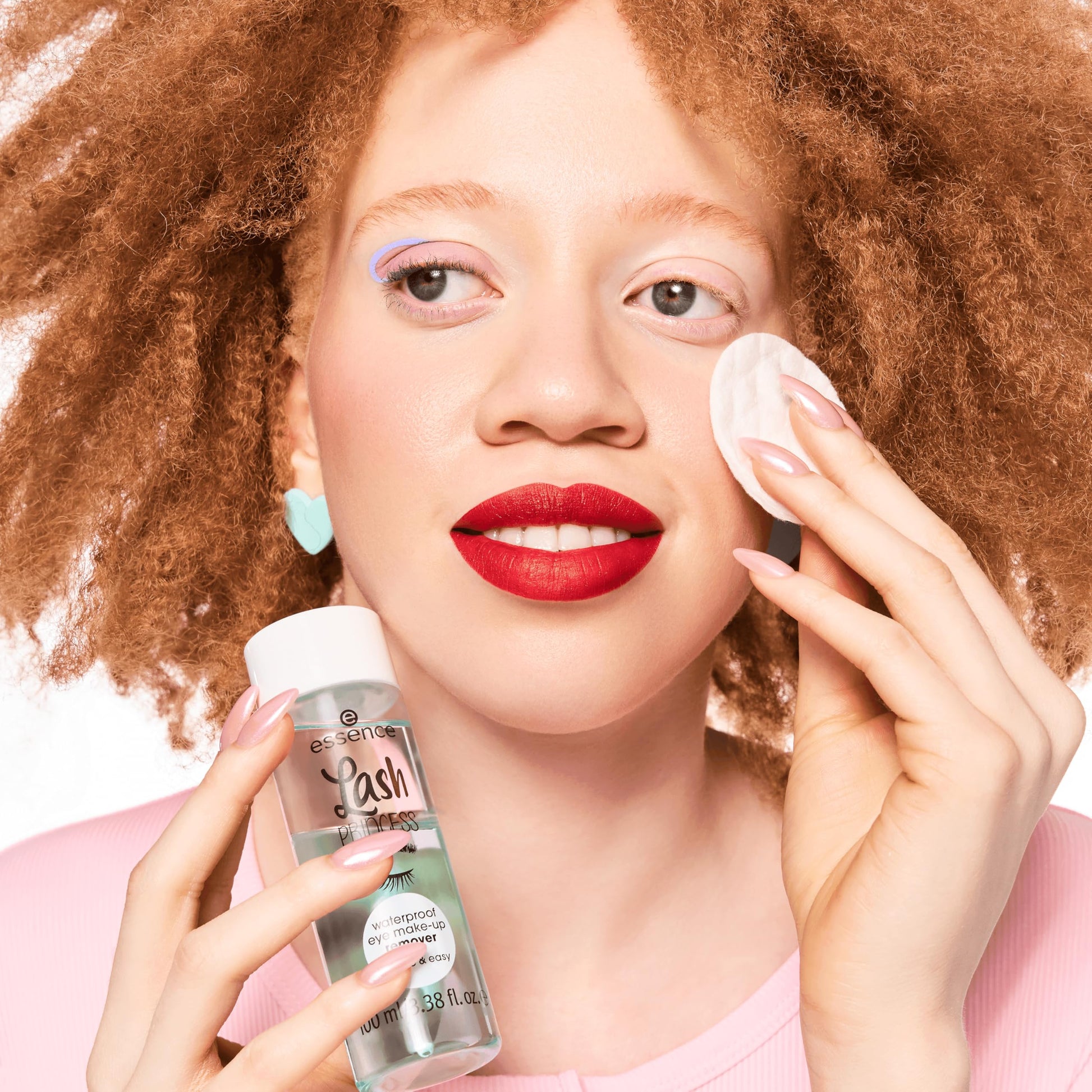 Back label of Essence Lash Princess eye makeup remover showing ingredients