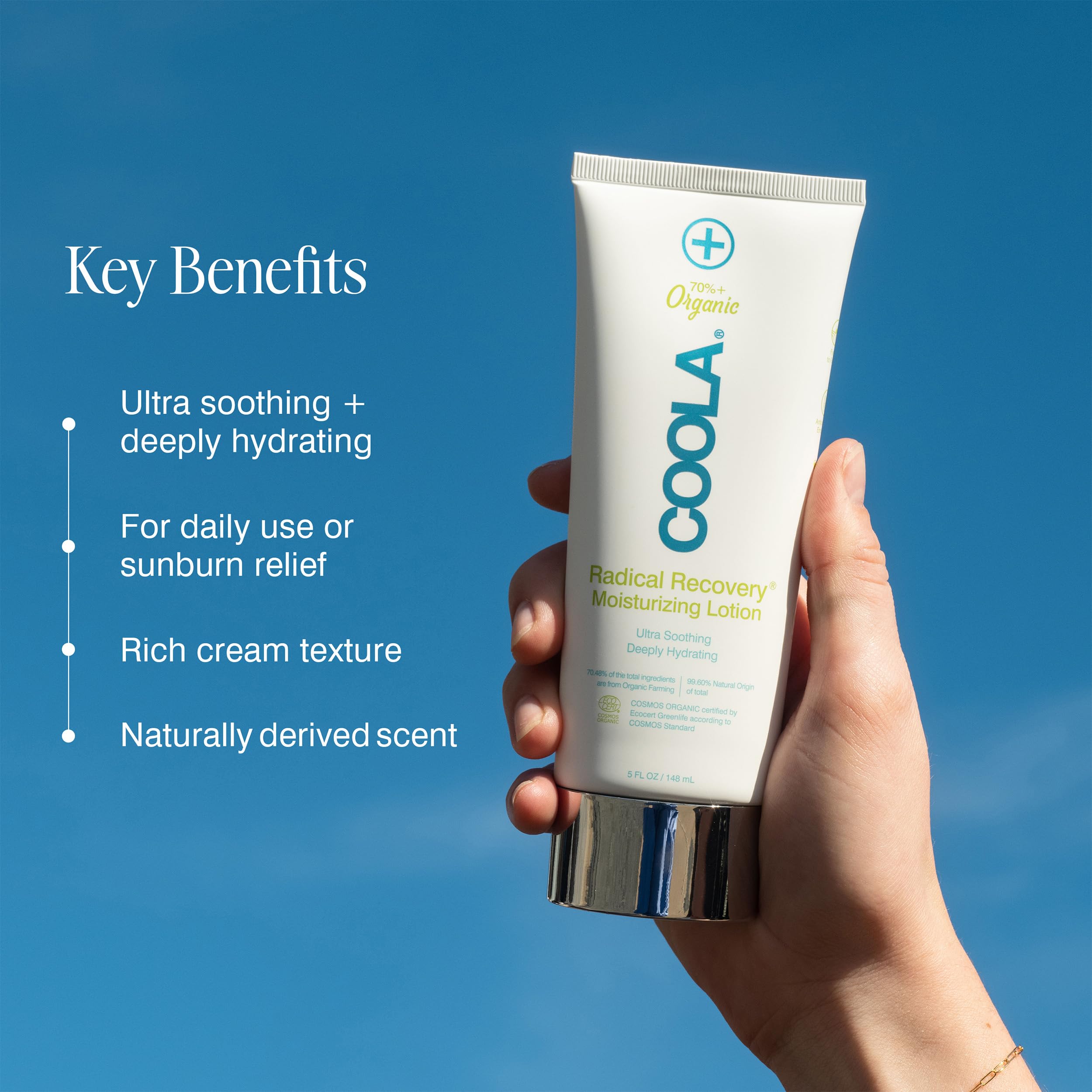 Coola Radical Recovery skincare bottle label details