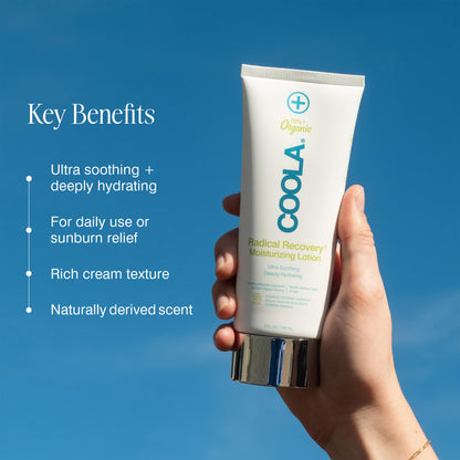 Coola Radical Recovery skincare bottle label details