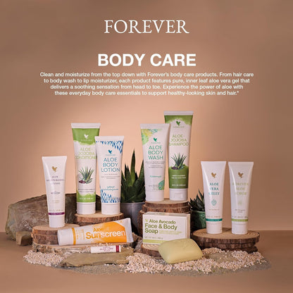 Back of the Forever Living Aloe Vera Gelly tube packaging