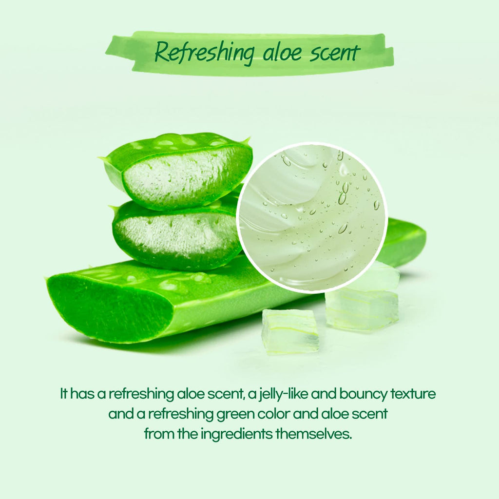 by.H soothing face and body gel pocket-sized sachet display