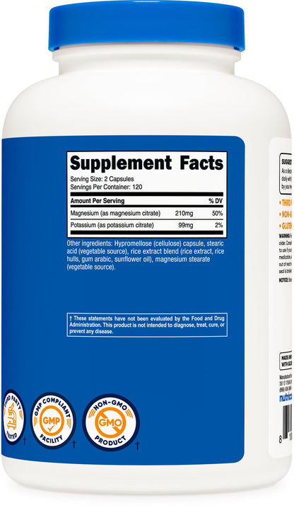 Non-GMO and gluten free certification labels on Nutricost bottle
