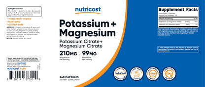 Authentic USA sourced potassium magnesium formula for hydration support