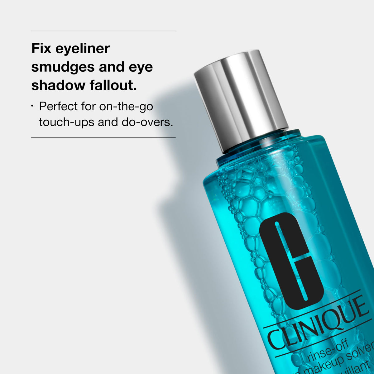 Clinique eye makeup remover 4.2 fluid ounces branding side view