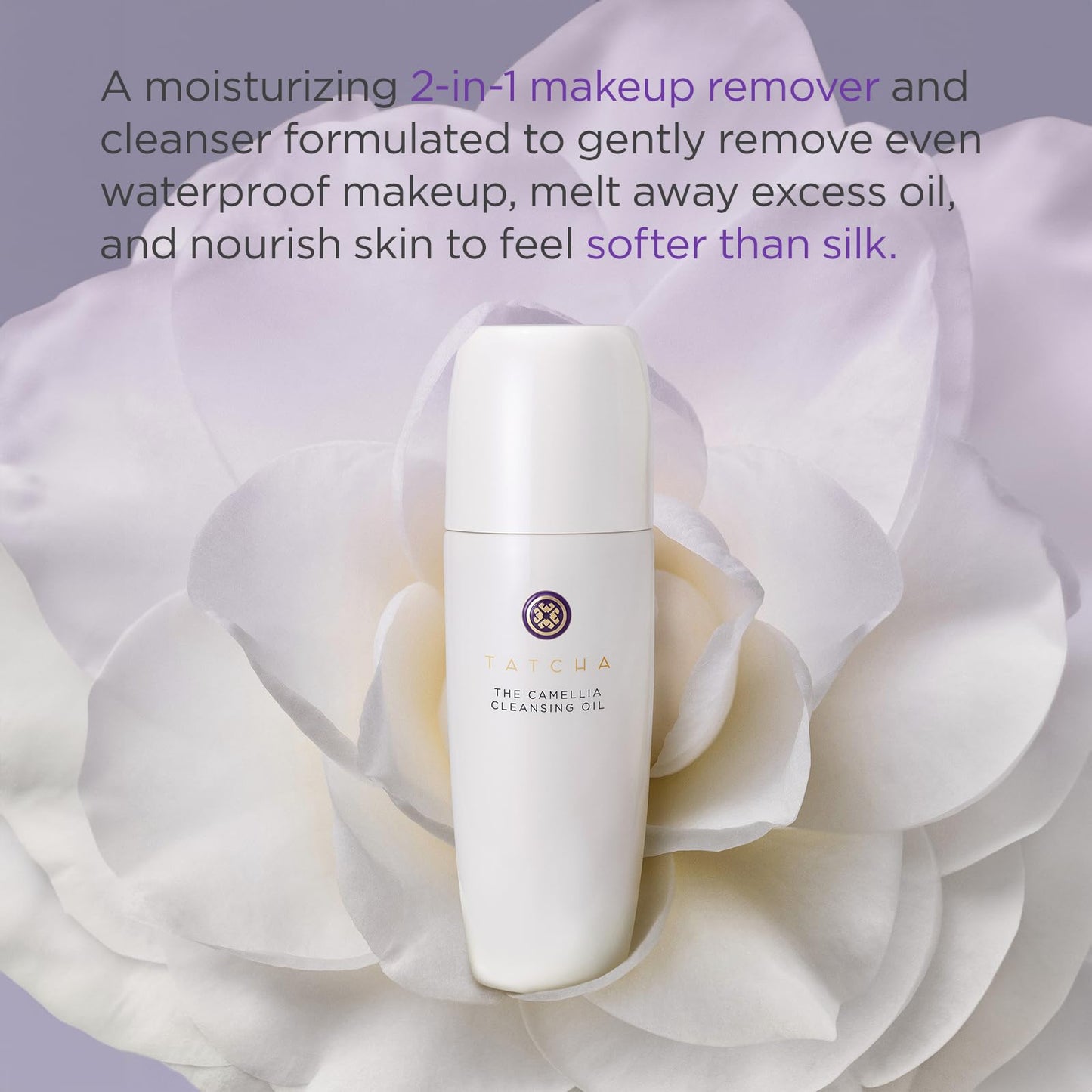 Tatcha face wash 2-in-1 makeup remover pump bottle