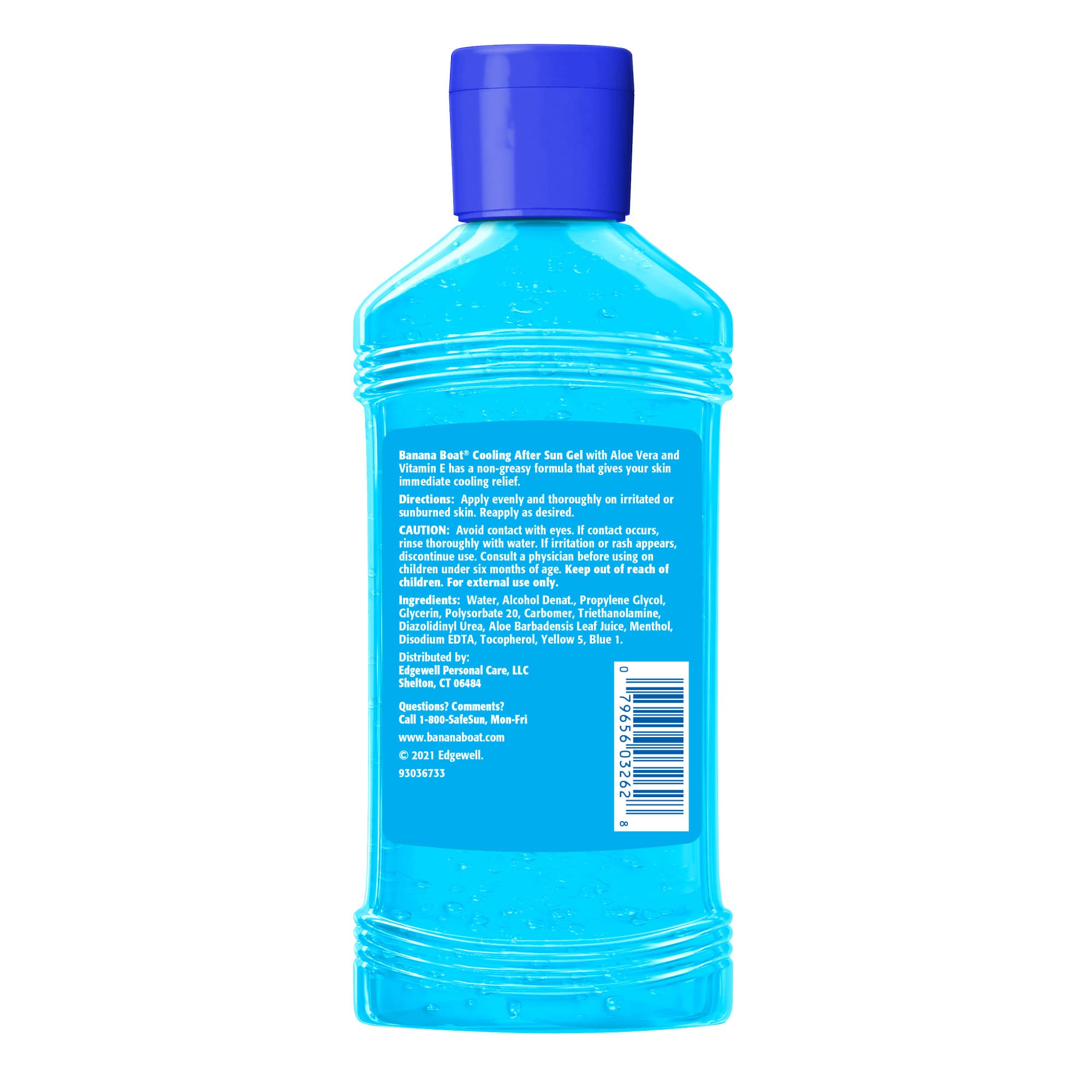 Banana Boat after sun aloe vera gel bottle packaging