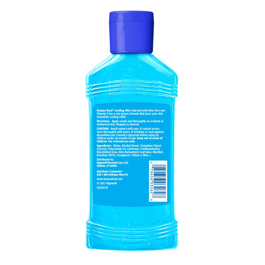 Banana Boat after sun aloe vera gel bottle packaging