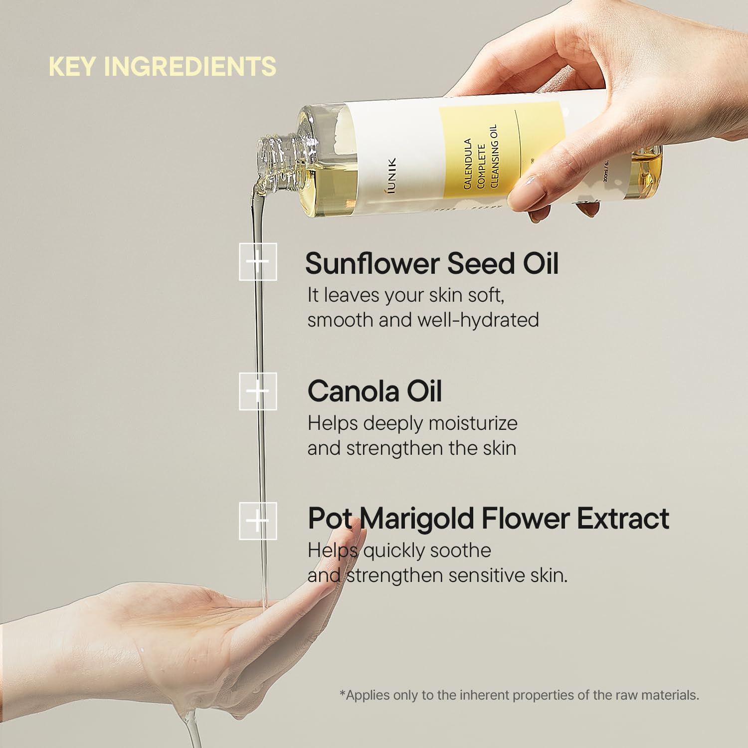 iUNIK cleansing oil ingredients and details