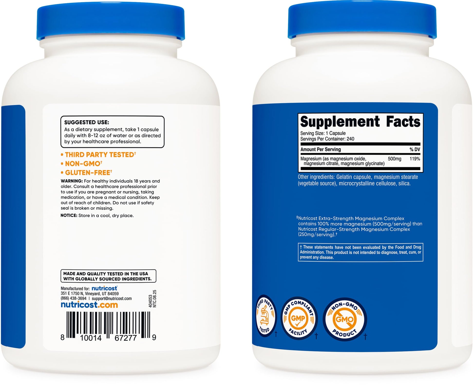 Nutricost Magnesium Complex muscle recovery and sleep support dietary benefits