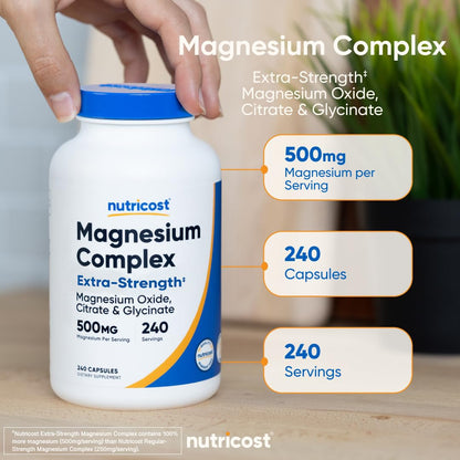 Nutricost Magnesium Complex oxide citrate glycinate formula explanation