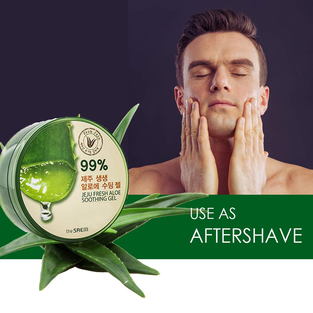 The Saem Jeju Fresh Aloe Soothing Gel 300ml tub back label