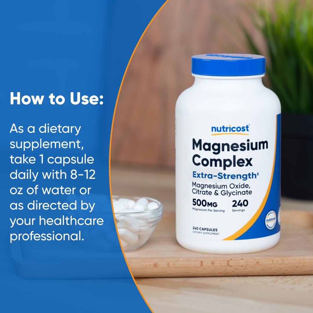 Nutricost Magnesium Complex premium imported packaging bottom expiration date