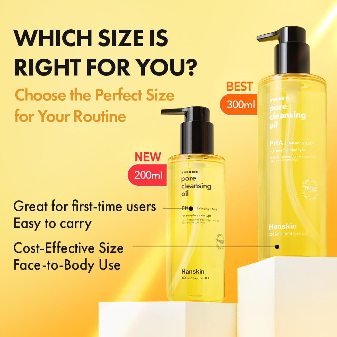 Back of Hanskin cleansing oil bottle with ingredient details