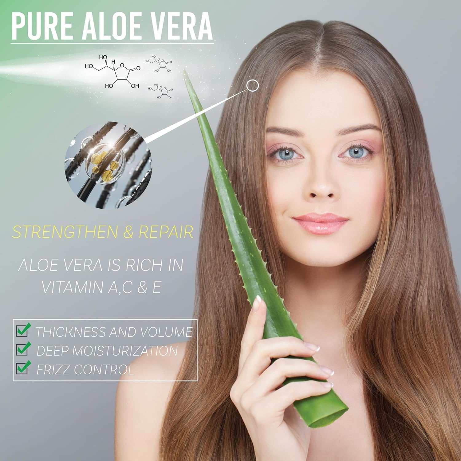 Texture of pure cold-pressed Green Leaf Naturals aloe vera gel