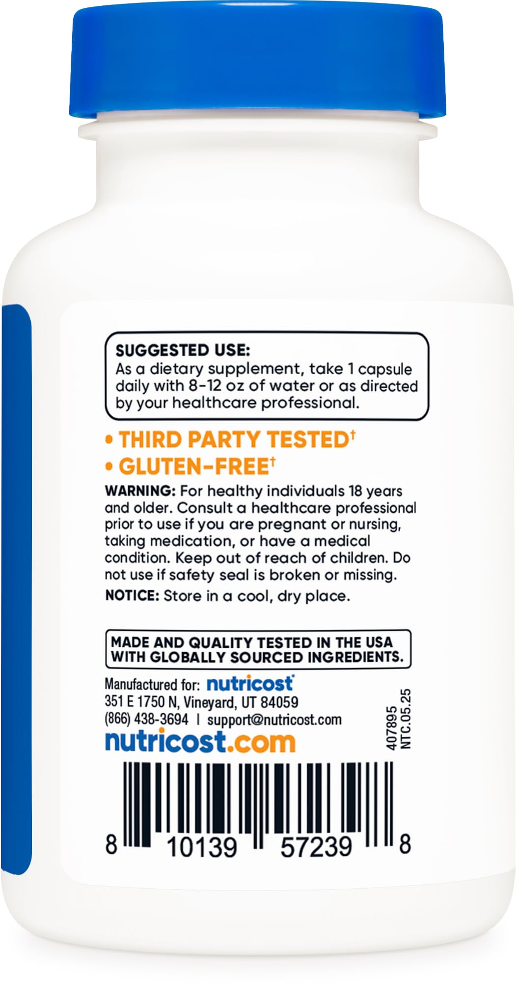 Authentic USA imported Nutricost mineral supplement